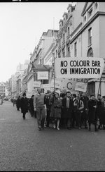 Photo of demonstration against the Colour Bar Immigration Bill