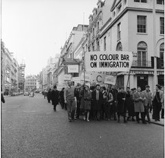 Photo of demonstration against the Colour Bar Immigration Bill
