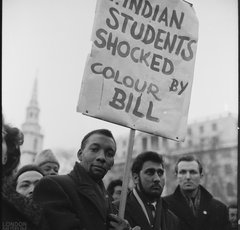Photo of a demonstration against the Colour Bar Immigration Bill