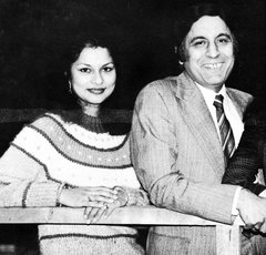 Photo of Anita Bhalla (left), with Mohammed Ayyub and Farah Durrani c. 1980s.