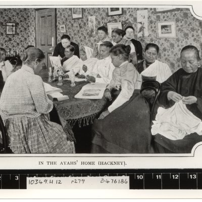 Photo inside the Ayahs' Home 1904