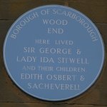 Photo of blue plaque to the Sitwell family