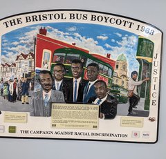 Plaque commemorating the Bristol Bus Boycott