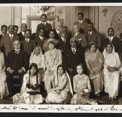 Photo of group of people at Veeraswamys Restaurant 1928