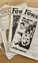 Photo of four FOWAAD magazine covers