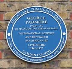 Photo of George Padmore Blue Plaque