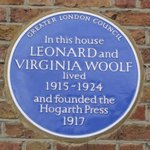 Photo of Hogarth Press blue plaque