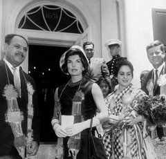 Photo from the arrival ceremonies for Muhammad Ayub Khan, President of Pakistan