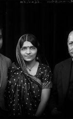Photo of Jivraj Narayan Mehta, Mrs Hansa Mehta and Sir Manubhai Nandshankar Mehta