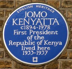 Photo of Jomo Kenyatta blue plaque