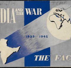 Cover of booklet "India at War" with spotlight on India
