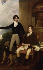 Painting of Munnoo and Hickey by William Thomas