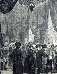 Drawing of the Opening of the Colonial and Indian Exhibition