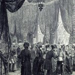 Drawing of the Opening of the Colonial and Indian Exhibition