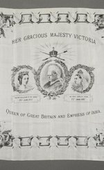 Photo of a printed handkerchief for the Queen Victoria Golden Jubilee