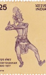 Stamp depicting Uday Shankar
