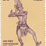 Stamp depicting Uday Shankar