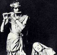 Photo of Uday Shankar and Ana Pavlova in 'Radha-Krishna' ballet