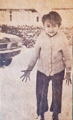 Young Rizwan Rahemtulla in snow