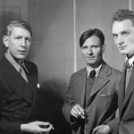 Photo of WH Auden, Christopher Isherwood and Stephen Spender
