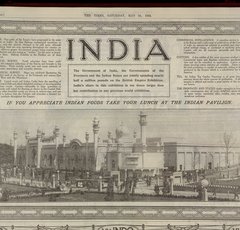 Indian Pavilion advert from British Empire Exhibition; The Times, 24 May 1924