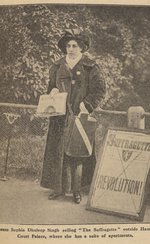 Image of Sophia Duleep Singh from ‘The Suffragette’ 18 April 1913, p. 447