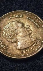 Photo of Indira Gandhi coin